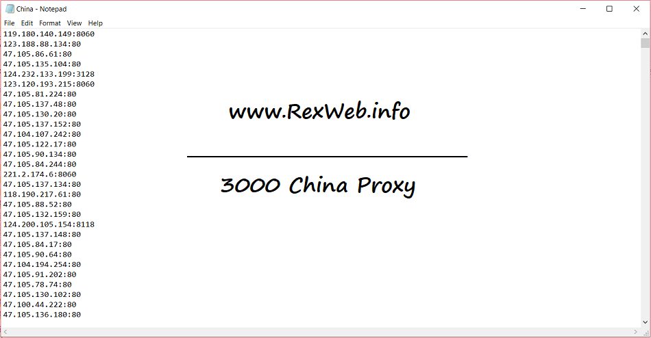 پروکسی چین ( 3000 China Proxy ) رایگان